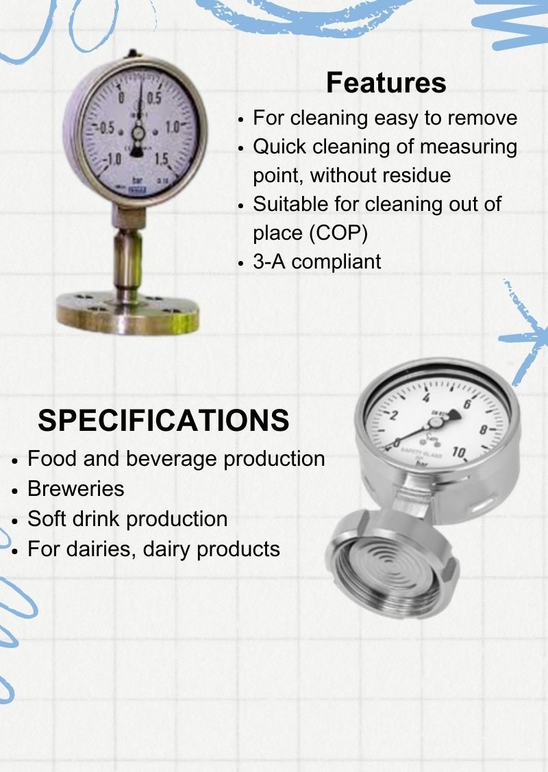 مشخصات و ویژگی های دیافراگم فشار 990.18 ویکا