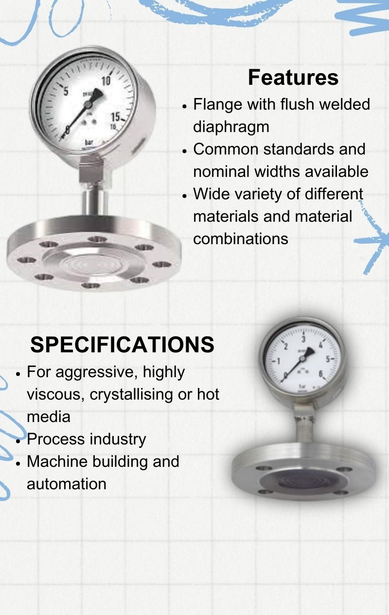 مشخصات و ویژگی های دیافراگم فشار 990.27 ویکا