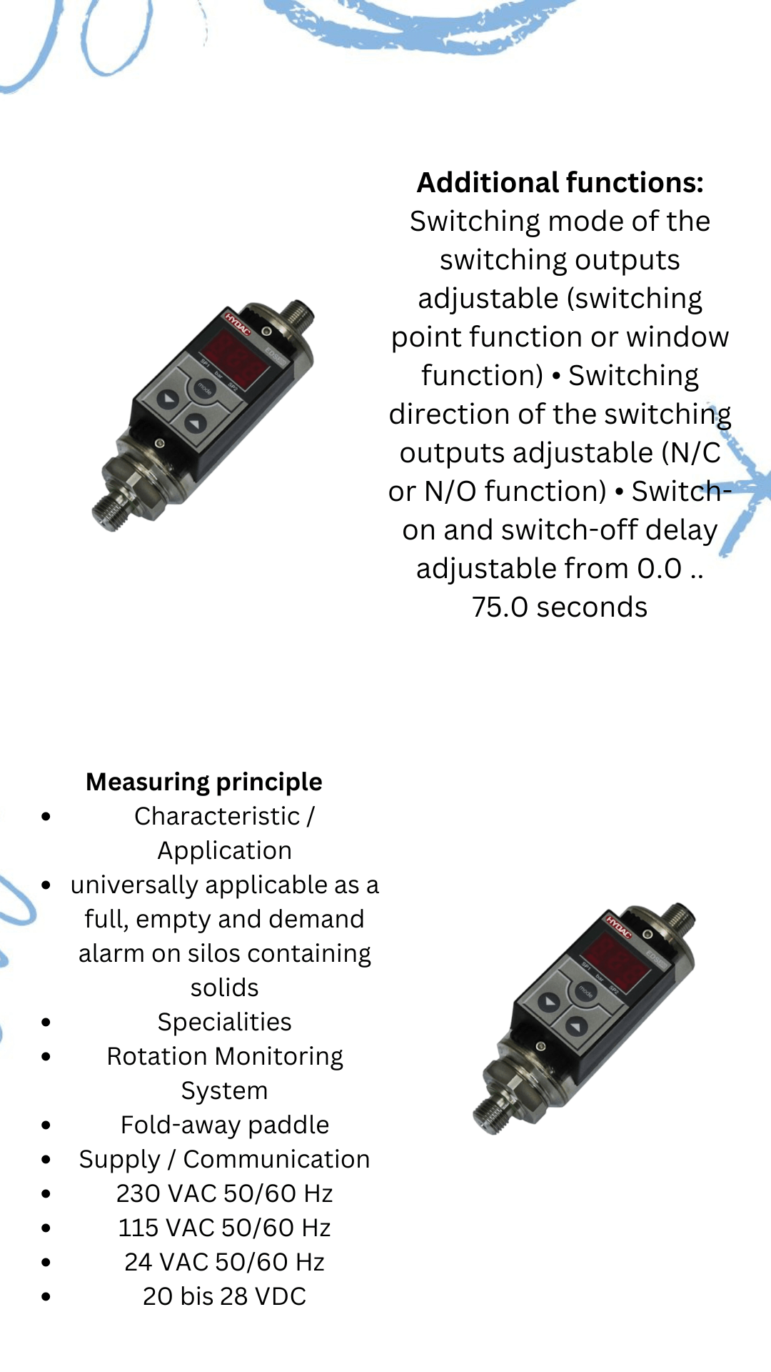 اینفوگرافیک پرشر سوئیچ هیداک EDS300